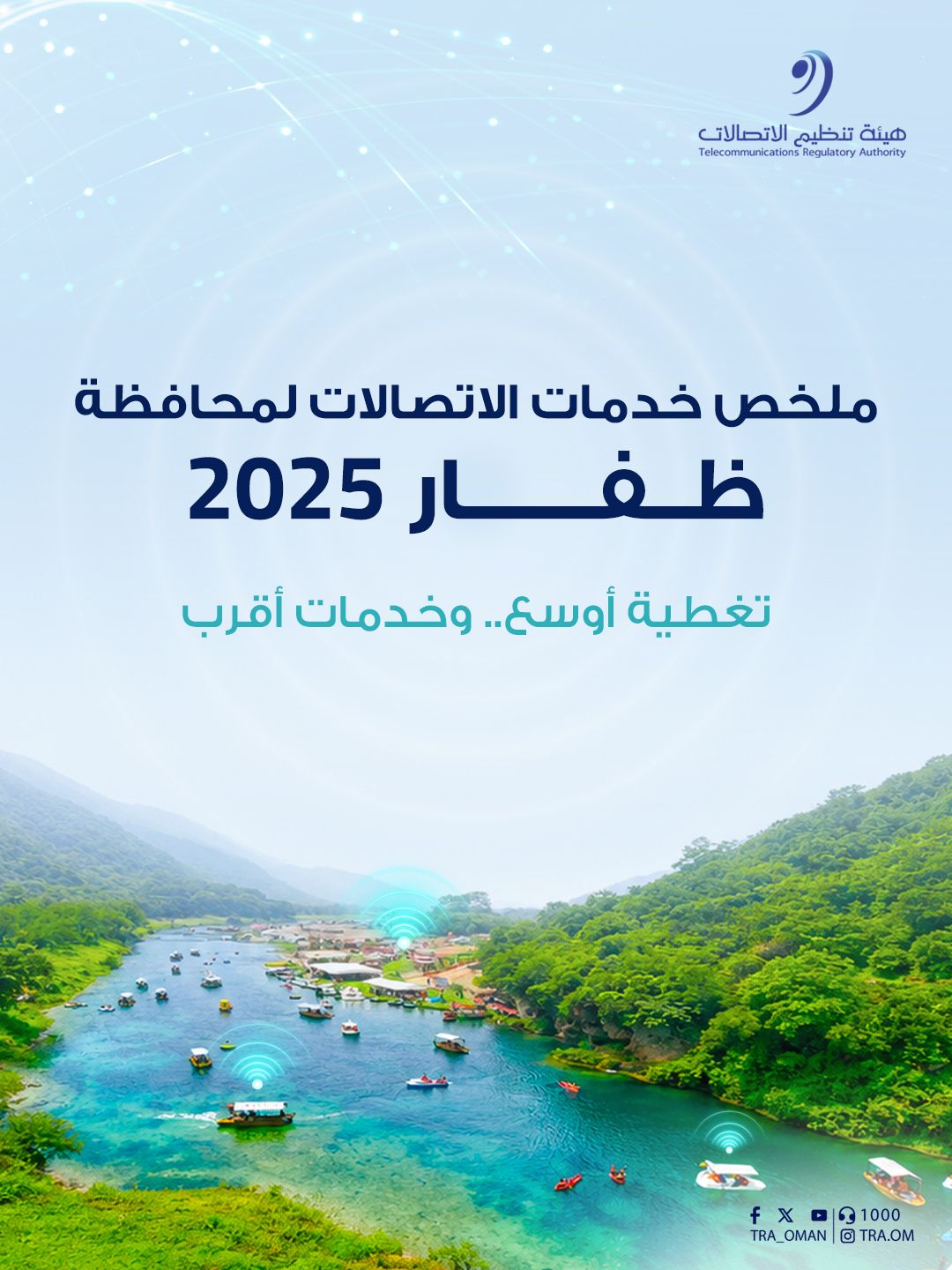 نمو مؤشرات خدمات الاتصالات في محافظة ظفار خلال عام 2025