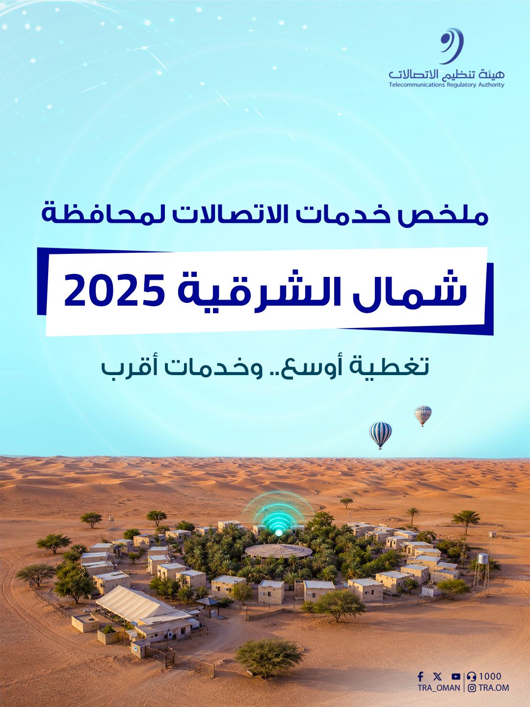 نمو مؤشرات خدمات الاتصالات في محافظة شمال الشرقية خلال عام 2025