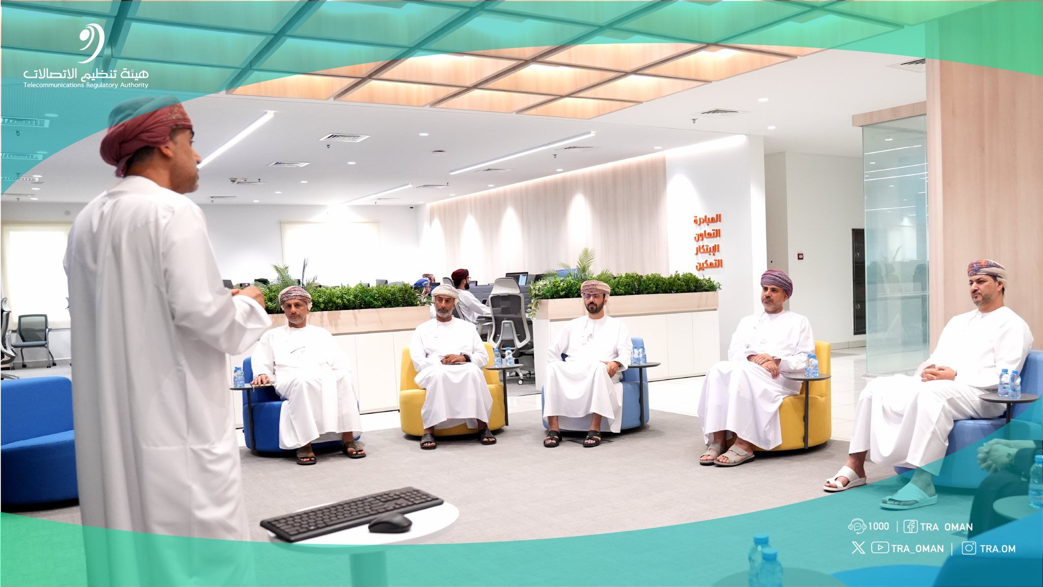 سعادة المهندس الرئيس التنفيذي لهيئة تنظيم الاتصالات يستقبل سعادة وكيل وزارة التجارة والصناعة وترويج الاستثمار للتجارة والصناعة